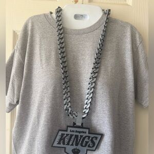 NHL Los Angeles Kings Gray and Black Statement Necklace